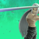 I don’t know what’s sharper: his sword or those abs.